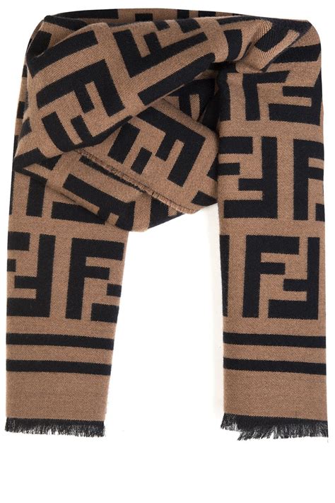 fendi logo scarf price|fendi wool scarf.